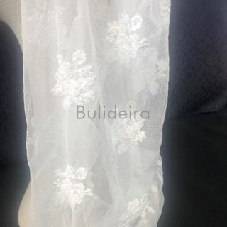 Cofia de tul bordado con puntilla de algodón - Imaxe 2