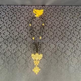 Colar negro e dourado folla de carballo - Imaxe 1