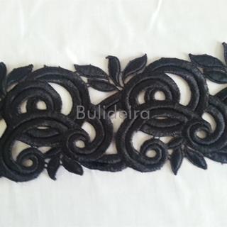 Guipur negro ancho 8 cm referencia 121282 - Imaxe 1