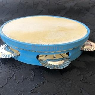 Pandeireta de 6 pares de ferreñas en azul - Imaxe 1