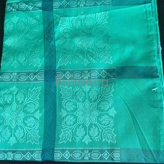 Pano 90x90 en seda a cadros verde - Imaxe 2