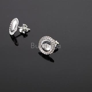 Pendentes de prata ferreña presión - Imaxe 1